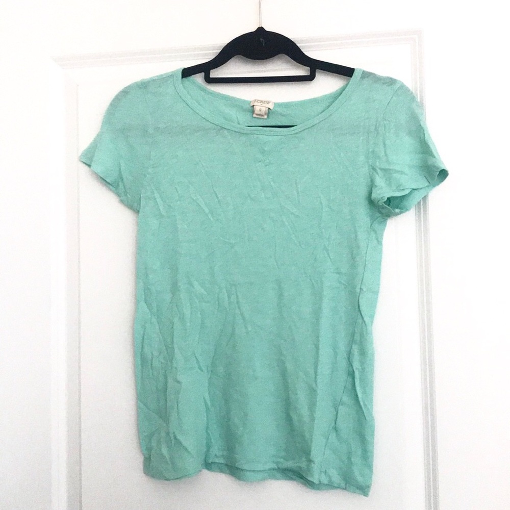 Turquoise j crew tee